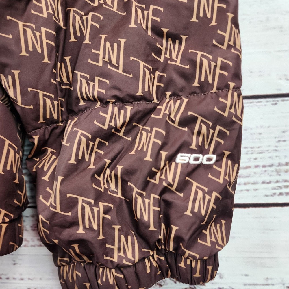 The North Face Hydrenalite Down Hoodie Womens XL Brown TNF Monogram 600 Fill - Picture 4 of 9